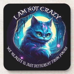 Cheshire Cat Ik ben niet gek Bier Onderzetter