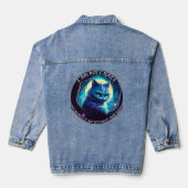 Cheshire Cat Ik ben niet gek Denim Jacket (Achterkant)