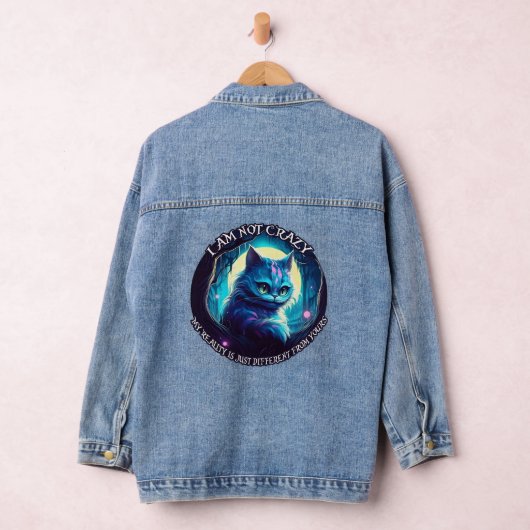 Cheshire Cat Ik ben niet gek Denim Jacket (Hangar)