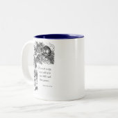 Cheshire Cat Ik ben niet gek... Tweekleurige Koffiemok (Voorkant links)