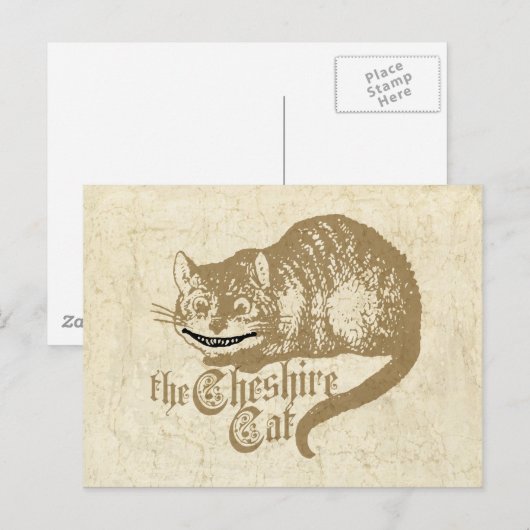  Cheshire Cat Illustratie Briefkaart (Voorkant / Achterkant)