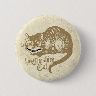 Cheshire Cat Illustratie Ronde Button 5,7 Cm