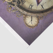 Cheshire Cat in Paarse Steampunk stijl Decoupage Tissuepapier (Detail)
