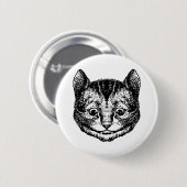 Cheshire Cat Inked Black Ronde Button 5,7 Cm (Voorkant /achterkant)