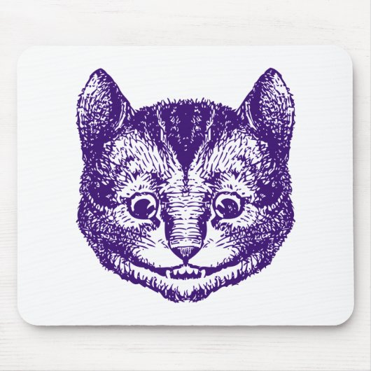 Cheshire Cat Inked Paars Muismat (Voorkant)