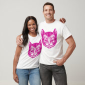 Cheshire Cat Inked Pink T-shirt (Unisex)