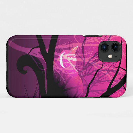 Cheshire Cat iPhone Case - Roze (Achterkant (horizontaal))