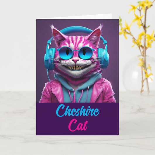 Cheshire Cat Kaart (Gele Bloem)