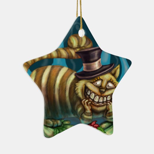 Cheshire Cat Keramisch Ornament (Rechts)
