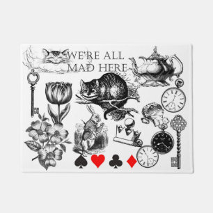 Cheshire Cat klassieke alice in wonderland gek Deurmat