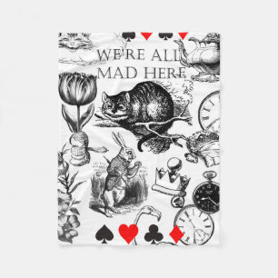 Cheshire Cat klassieke alice in wonderland gek Fleece Deken