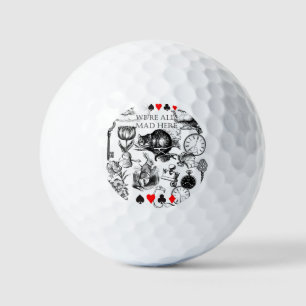 Cheshire Cat klassieke alice in wonderland gek Golfballen