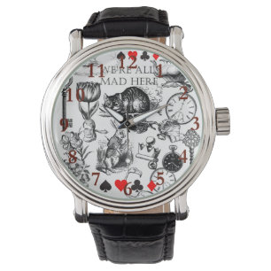 Cheshire Cat klassieke alice in wonderland gek Horloge