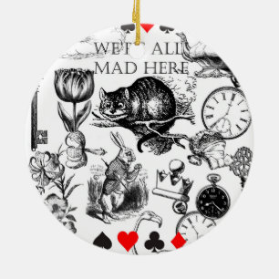 Cheshire Cat klassieke alice in wonderland gek Keramisch Ornament