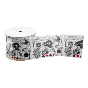 Cheshire Cat klassieke alice in wonderland gek Satijnen Lint