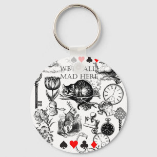 Cheshire Cat klassieke alice in wonderland gek Sleutelhanger