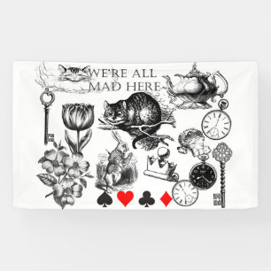Cheshire Cat klassieke alice in wonderland gek Spandoek
