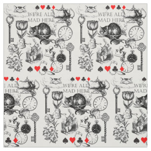 Cheshire Cat klassieke alice in wonderland gek Stof
