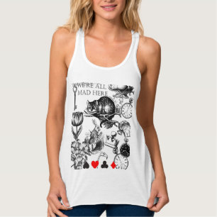 Cheshire Cat klassieke alice in wonderland gek Tanktop