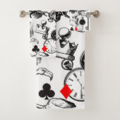 Cheshire Cat klassieker Alice in wonderland gek Bad Handdoek (Insitu)