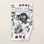 Cheshire Cat klassieker Alice in wonderland gek Bad Handdoek (Handdoek)