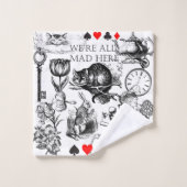 Cheshire Cat klassieker Alice in wonderland gek Bad Handdoek (Wasdoekje)