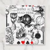 Cheshire Cat klassieker Alice in wonderland gek Bedankjes Labels (Voorkant)