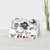 Cheshire Cat klassieker Alice in wonderland gek Bedankkaart (Voorkant)