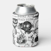 Cheshire Cat klassieker Alice in wonderland gek Blikjeskoeler (Blikje Voorkant)