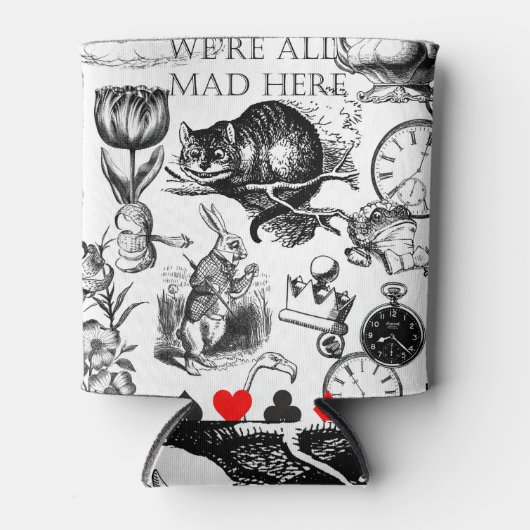 Cheshire Cat klassieker Alice in wonderland gek Blikjeskoeler (Voorkant)