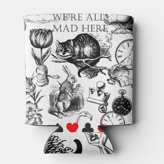 Cheshire Cat klassieker Alice in wonderland gek Blikjeskoeler (Achterkant)