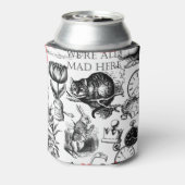 Cheshire Cat klassieker Alice in wonderland gek Blikjeskoeler (Blikje Achterkant)