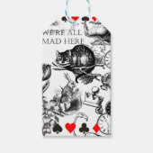 Cheshire Cat klassieker Alice in wonderland gek Cadeaulabel (Voorkant)