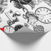 Cheshire Cat klassieker Alice in wonderland gek Cadeaupapier (Hoek)
