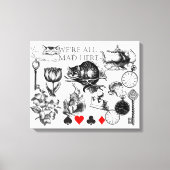 Cheshire Cat klassieker Alice in wonderland gek Canvas Afdruk (Voorkant)