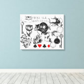 Cheshire Cat klassieker Alice in wonderland gek Canvas Afdruk (Insitu (Houten vloer))