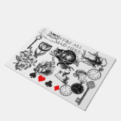 Cheshire Cat klassieker Alice in wonderland gek Deurmat (Schuin)