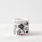Cheshire Cat klassieker Alice in wonderland gek Espresso Kop (Voorkant)