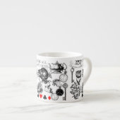 Cheshire Cat klassieker Alice in wonderland gek Espresso Kop (Voorkant rechts)