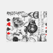 Cheshire Cat klassieker Alice in wonderland gek Fleece Deken (Voorkant (Horizontaal))