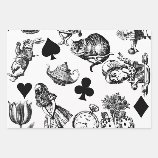 Cheshire Cat klassieker Alice in wonderland gek Inpakpapier Vel (Voorkant 2)