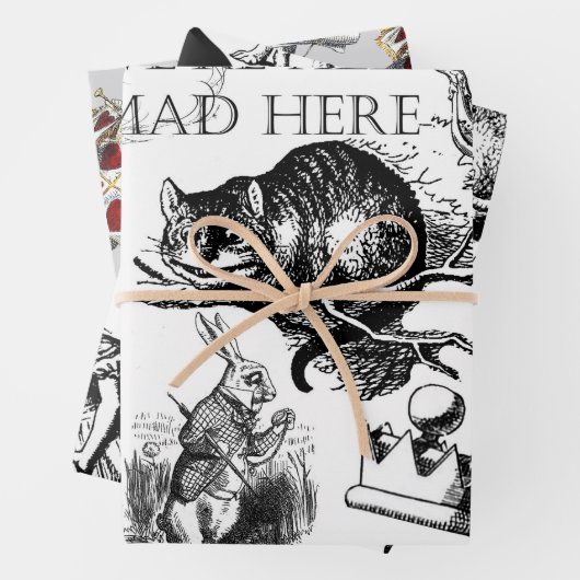 Cheshire Cat klassieker Alice in wonderland gek Inpakpapier Vel (In situ)