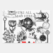 Cheshire Cat klassieker Alice in wonderland gek Inpakpapier Vel (Voorkant)