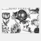 Cheshire Cat klassieker Alice in wonderland gek Inpakpapier Vel (Voorkant)