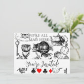 Cheshire Cat klassieker Alice in wonderland gek Kaart (Staand voorkant)