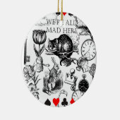 Cheshire Cat klassieker Alice in wonderland gek Keramisch Ornament (Rechts)