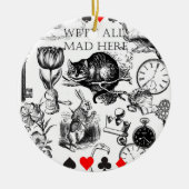 Cheshire Cat klassieker Alice in wonderland gek Keramisch Ornament (Voorkant)
