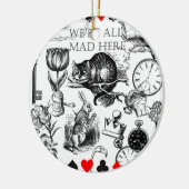 Cheshire Cat klassieker Alice in wonderland gek Keramisch Ornament (Links)