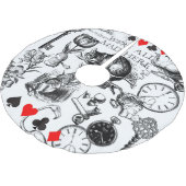 Cheshire Cat klassieker Alice in wonderland gek Kerstboom Rok (Gekanteld)