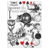 Cheshire Cat klassieker Alice in wonderland gek Klembord (Achterkant)